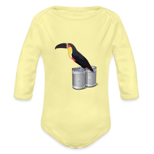 Toucan Two Cans - Organic Long Sleeve Baby Bodysuit