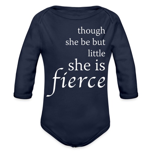 She Is Fierce - Organic Long Sleeve Baby Bodysuit