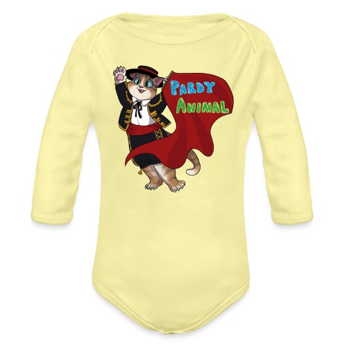 Pardy Animal - Don Gato - Organic Long Sleeve Baby Bodysuit