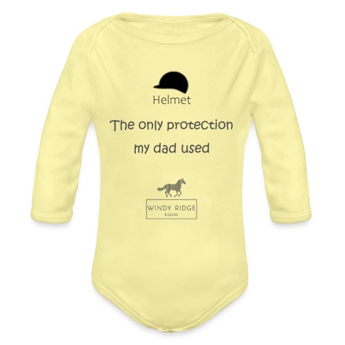 Protective Helmet - Organic Long Sleeve Baby Bodysuit