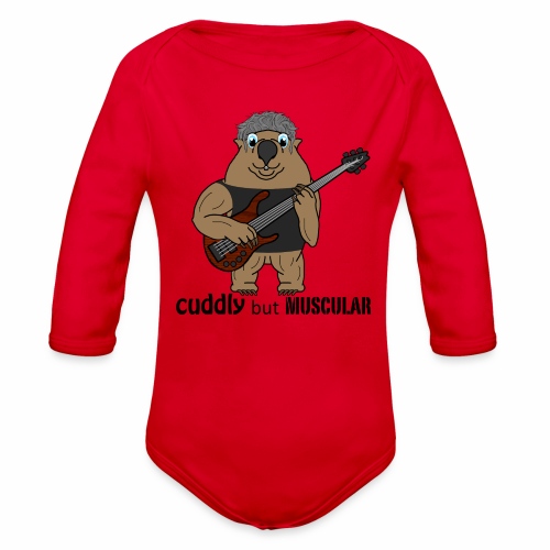 wombatblack - Organic Long Sleeve Baby Bodysuit