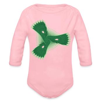 Der schüchterne Seestern – Fractal Art - Organic Long Sleeve Baby Bodysuit - light pink - Front