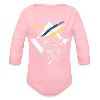 RC Cars Remote Control Shirt RC Remote Controller Shirt - Organic Long Sleeve Baby Bodysuit - light pink - Front