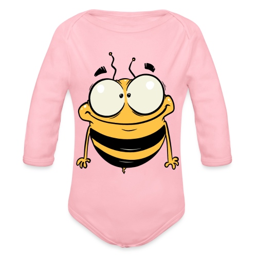 Happy bee - Organic Long Sleeve Baby Bodysuit