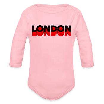 London - Organic Long Sleeve Baby Bodysuit - light pink - Front