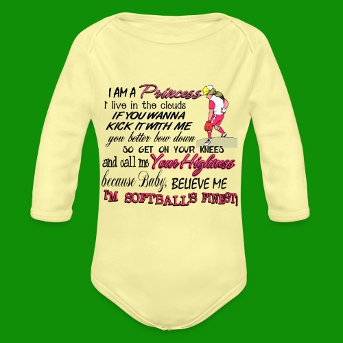 Softballs Finest - Organic Long Sleeve Baby Bodysuit