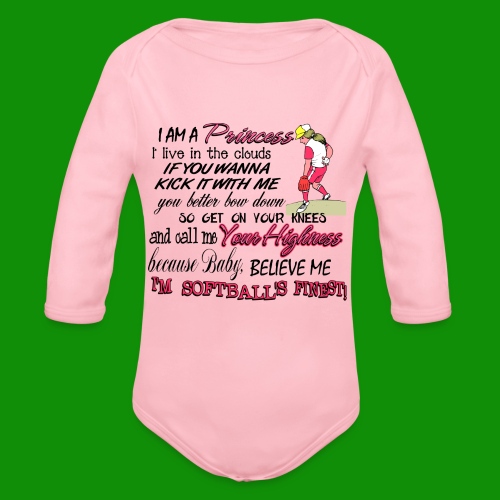 Softballs Finest - Organic Long Sleeve Baby Bodysuit