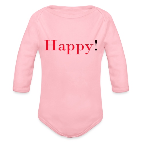 Happy! - Organic Long Sleeve Baby Bodysuit
