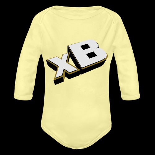 xB Logo (Gold) - Organic Long Sleeve Baby Bodysuit