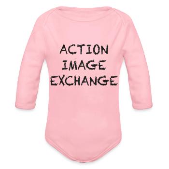 Action Image Exchange - Organic Long Sleeve Baby Bodysuit - light pink - Front