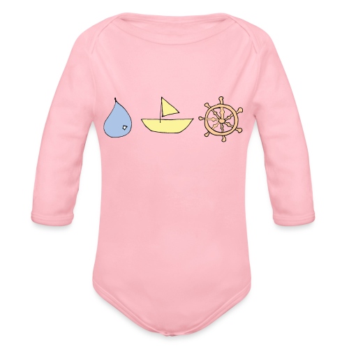 Drop, ship, dharma - Organic Long Sleeve Baby Bodysuit