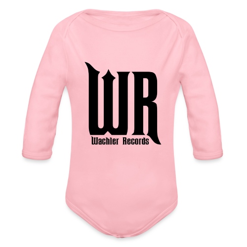 Wachler Records Dark Logo - Organic Long Sleeve Baby Bodysuit