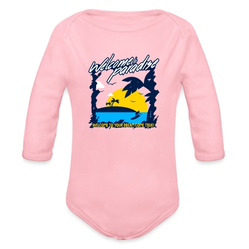 Welcome to Paradise - Organic Long Sleeve Baby Bodysuit