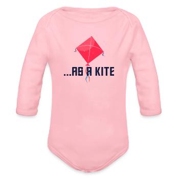 Kite As A - Organic Long Sleeve Baby Bodysuit - light pink - Front