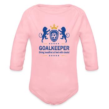 GOALKEEPER - Organic Long Sleeve Baby Bodysuit - light pink - Front