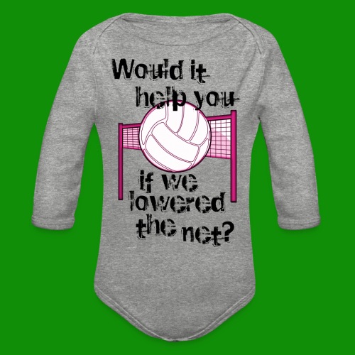 Lower the Net Volleyball - Organic Long Sleeve Baby Bodysuit