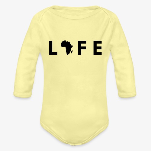 Africa Is Life - Organic Long Sleeve Baby Bodysuit