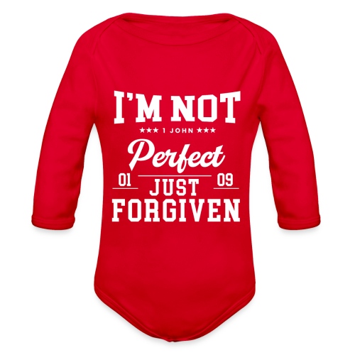 I'm Not Perfect-Forgiven Collection - Organic Long Sleeve Baby Bodysuit