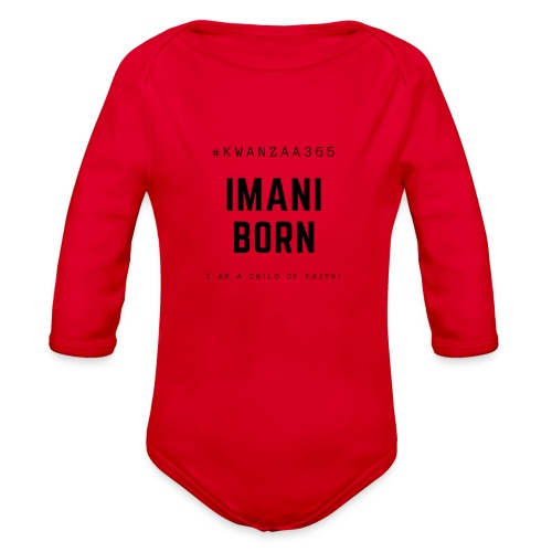 imani day shirt - Organic Long Sleeve Baby Bodysuit