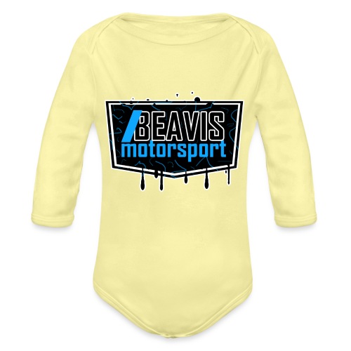 BEAVIS Motorsport Badge Logo - Organic Long Sleeve Baby Bodysuit