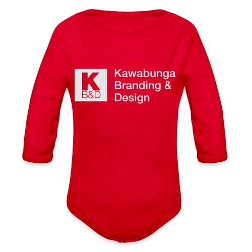 KBD Signature_blanc - Organic Long Sleeve Baby Bodysuit