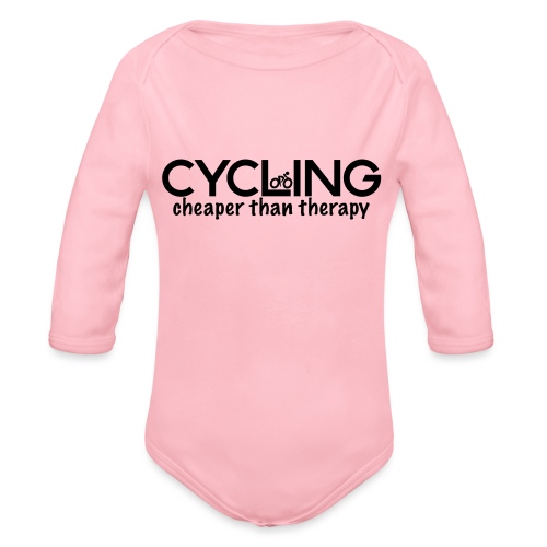 Cycling Cheaper Therapy - Organic Long Sleeve Baby Bodysuit