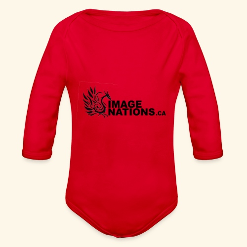 image nation Logo - Organic Long Sleeve Baby Bodysuit