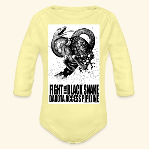 Fight the Black Snake NODAPL - Organic Long Sleeve Baby Bodysuit
