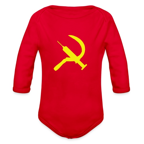 COVID 1984 communism - Organic Long Sleeve Baby Bodysuit