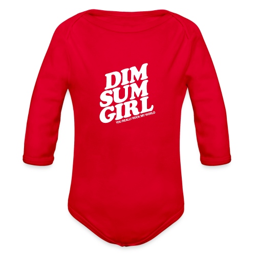 Dim Sum Girl white - Organic Long Sleeve Baby Bodysuit