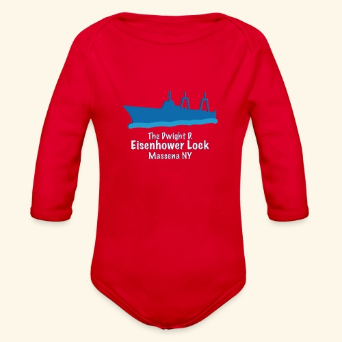 Eisenhower Lock Blue - Organic Long Sleeve Baby Bodysuit