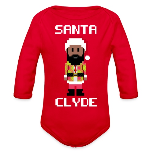 Santa Clyde So Fly (8-Bit) - Organic Long Sleeve Baby Bodysuit