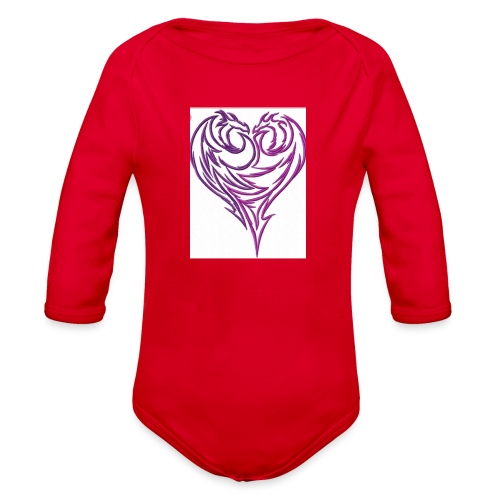Jikjak heart - Organic Long Sleeve Baby Bodysuit