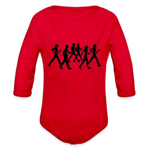 Custom ADD YOUR OWN TEXT Walk-a-thon or Walkathon - Organic Long Sleeve Baby Bodysuit