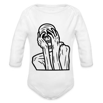 Ghostface Phone Call - Organic Long Sleeve Baby Bodysuit - white - Front