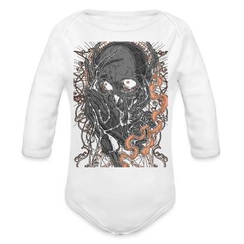 Ghostface Phone Call - Organic Long Sleeve Baby Bodysuit - white - Front