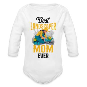 Landscaper Landscaping Landscape - Organic Long Sleeve Baby Bodysuit - white - Front