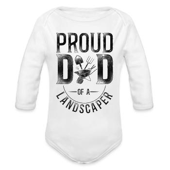 Landscaper Landscaping Landscape - Organic Long Sleeve Baby Bodysuit - white - Front