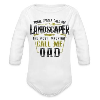 Landscaper Landscaping Landscape - Organic Long Sleeve Baby Bodysuit - white - Front
