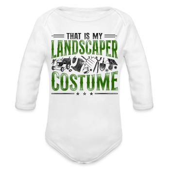Landscaper Landscaping Landscape - Organic Long Sleeve Baby Bodysuit - white - Front