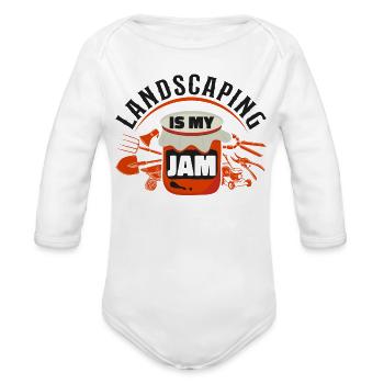 Landscaper Landscaping Landscape - Organic Long Sleeve Baby Bodysuit - white - Front