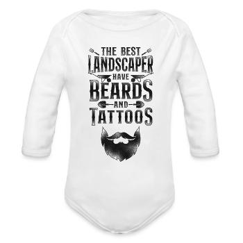 Landscaper Landscaping Landscape - Organic Long Sleeve Baby Bodysuit - white - Front