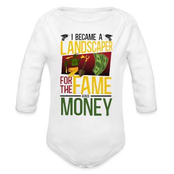 Landscaper Landscaping Landscape - Organic Long Sleeve Baby Bodysuit - white - Front