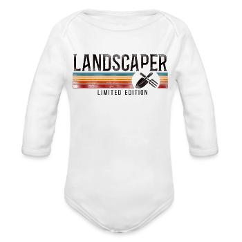 Landscaper Landscaping Landscape - Organic Long Sleeve Baby Bodysuit - white - Front