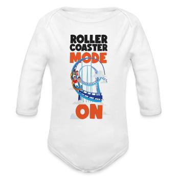 Roller Coaster Roller Coaster Mode - Organic Long Sleeve Baby Bodysuit - white - Front