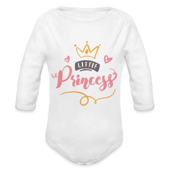LITTLE PRINCESS - Organic Long Sleeve Baby Bodysuit - white - Front