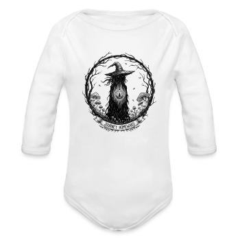 Witch Lantern Journey Homeward Halloween gifts  - Organic Long Sleeve Baby Bodysuit - white - Front