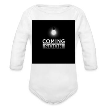 Coming Soon Dark Glow - Organic Long Sleeve Baby Bodysuit - white - Front