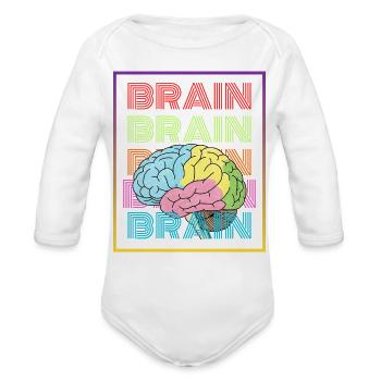 Le cerveau - Cache-couche à manches longues bio - blanc - Devant