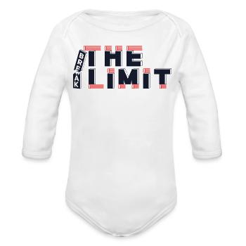 Break the Limit Bold Typography - Organic Long Sleeve Baby Bodysuit - white - Front